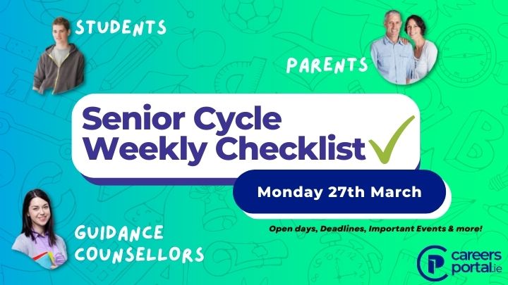 Senior Cycle Weekly Checklist Monday 27th March 2023