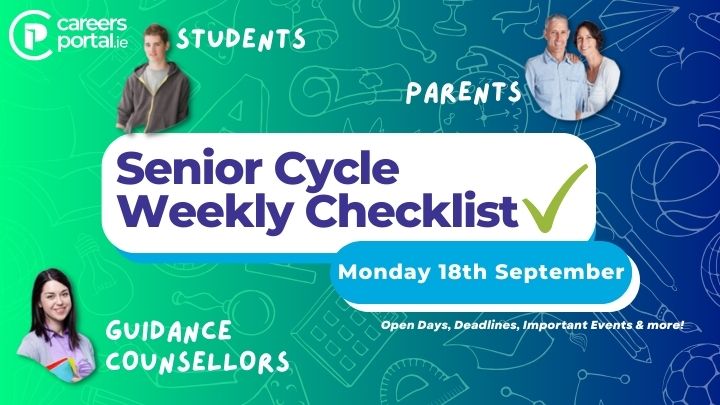 Senior Cycle Weekly Checklist Monday 18th September 2023
