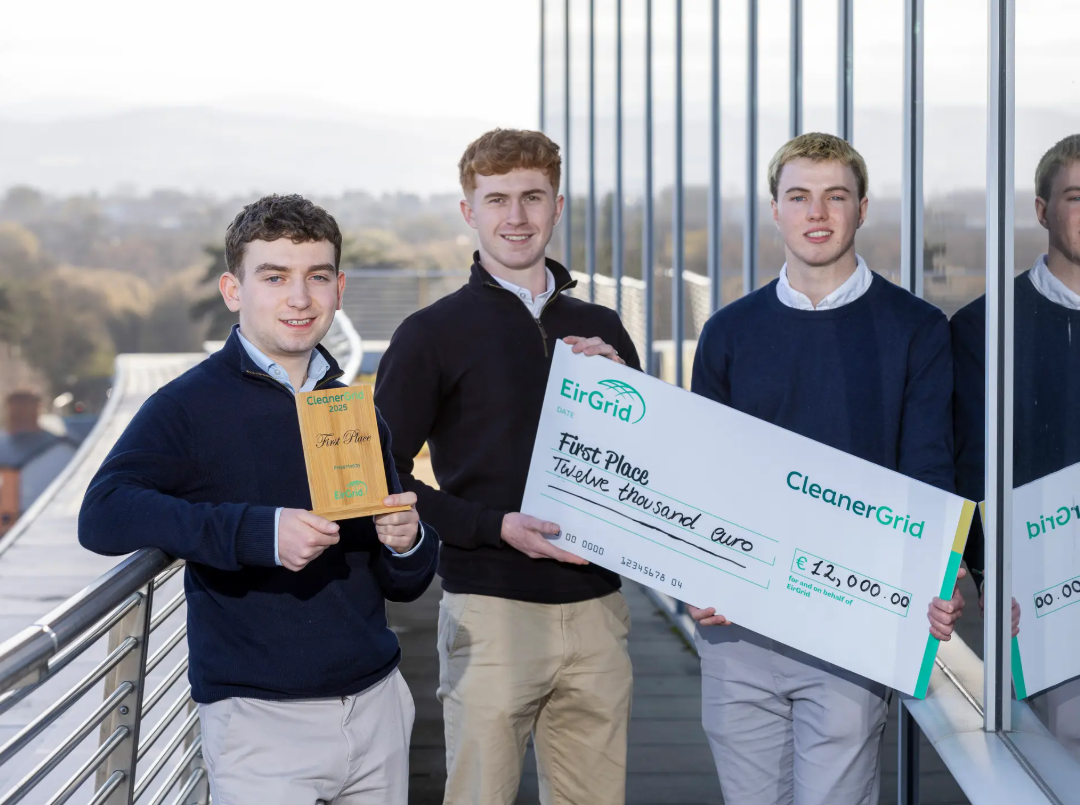 University College Dublin students claim 12,000 top prize at EirGrids CleanerGrid Competition